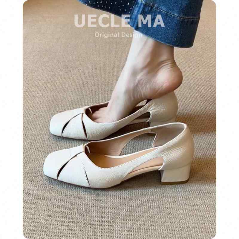 サンダル レディース 羊革 スクエアトゥ ミュール ローヒール チャンキーヒール スリッポン 履きやすい..