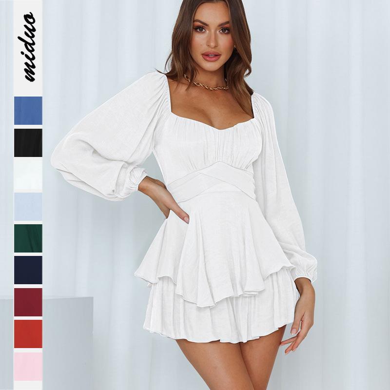 オールインワン レディース ファッション 秋物 ハイウエスト キュロットスカート 無地 テーパードパン..