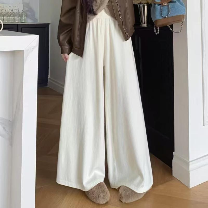 パンツ レディース ワイド キュロットスカート 高見え 高見えデザイン プリーツ 高腰 ズボン ボトムス ロングパンツ 白 ホワイト 杏色 ブラック ピンク系 グレー 伸縮性 韓国風 カジュアル 普段使い デイリー