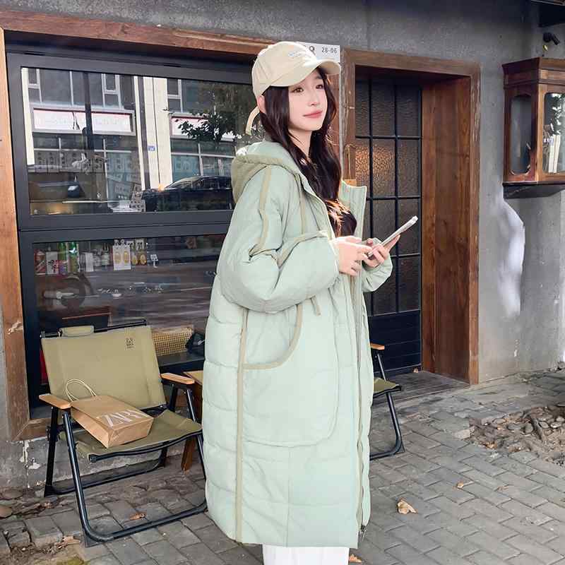 ダウンジャケット レディース オーバーサイズ ゆったり 厚手 中綿 コート 秋冬 アウター POLO襟 アボカ..