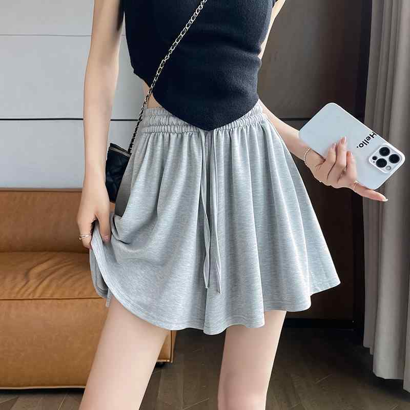 スカート レディース キュロット 春夏 銅アンモニア繊維 百褶 ハイウエスト ワイドレッグ 薄手 ショー..