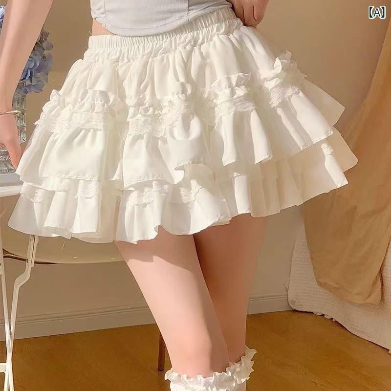 スカート レディース チュールスカート Aライン 春夏 ミニスカート ショート丈 白 黒 ケーキスカート 高見え きれいめ 裏地付き 2