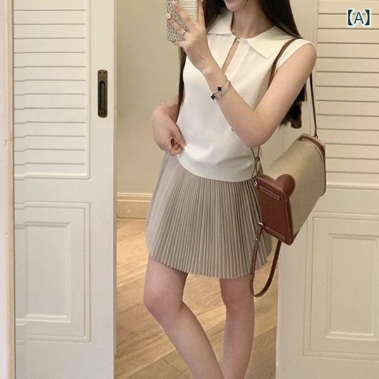 スカート レディース 春夏 百褶スカート ミニスカート ポリエステル Aライン フレアスカート ベージュ系 グレー 通勤 通学 きれいめ かわいい 上品