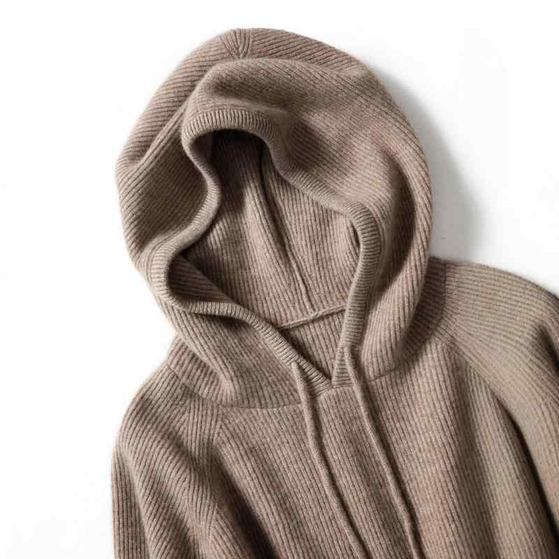 ニット レディース 秋冬 フード付き プルオーバー 厚手 あったか トップス ニットパーカー 防寒 ゆったり かわいい カジュアル ブラック アイボリー