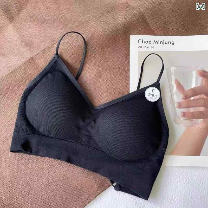 ブラジャー レディース シームレス チューブトップ 接触冷感 カップ付き 肌色 ブラック ホワイト 80-120斤相当