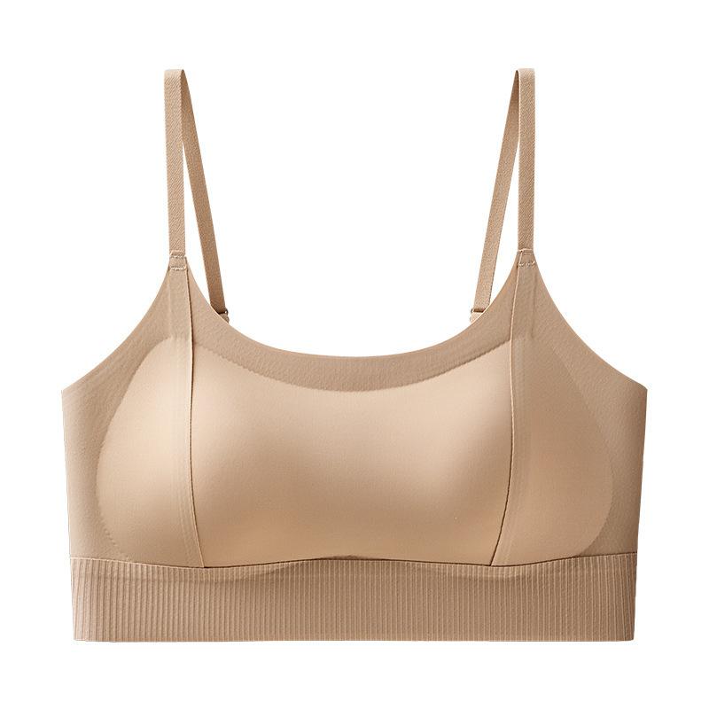ブラジャー レディース 小胸 盛りブラ 接触冷感 ノンワイヤー ハーフトップ 通気性 クロスバック インナー ベージュ ブラック