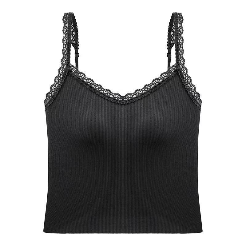 キャミソール レディース レース セクシー ランジェリー ビスチェ ブラトップ インナー パッド付き ブ..
