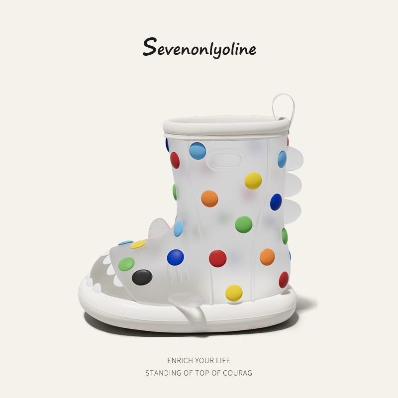 レインシューズ 子供用 レインコート セット ベビー キッズ 水玉模様 PVC 低筒 フラットソール 幼稚園 ..