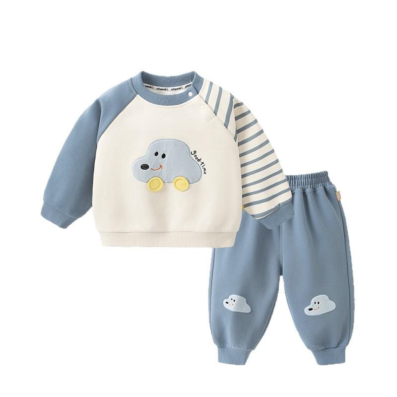 キッズ パンツ セットアップ 春秋 ベビー服 上下セット 長袖 カットソー 長ズボン 綿混紡 73CM 80cm 90cm 100cm 110cm 120cm