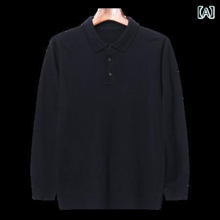 Tシャツ メンズ 男性用 ニットセーター ウール トップス ビジネス 無地 リブ 伸縮性 通気性 モダール ..