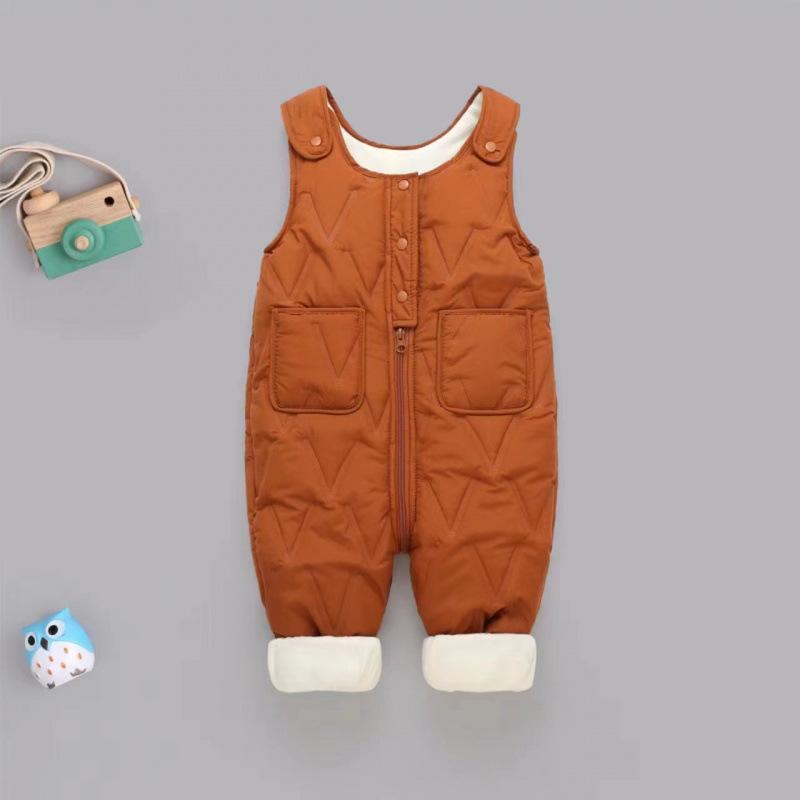 ベビー キッズ 男女兼用 カバーオール ロンパース 背当て付き パンツ 春秋冬 韓国風 80 90 100 110cm ..