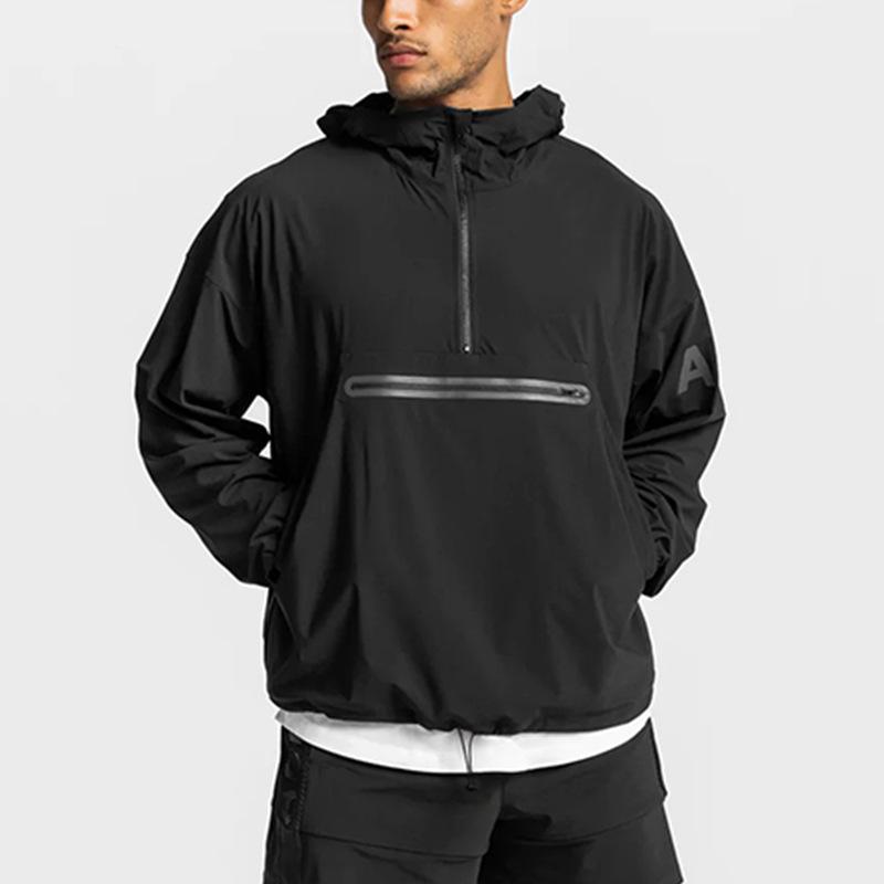 スウェット メンズ 男性用 プルオーバー パーカー 長袖 無地 マルチポケット フード付き 春秋 ポリエス..