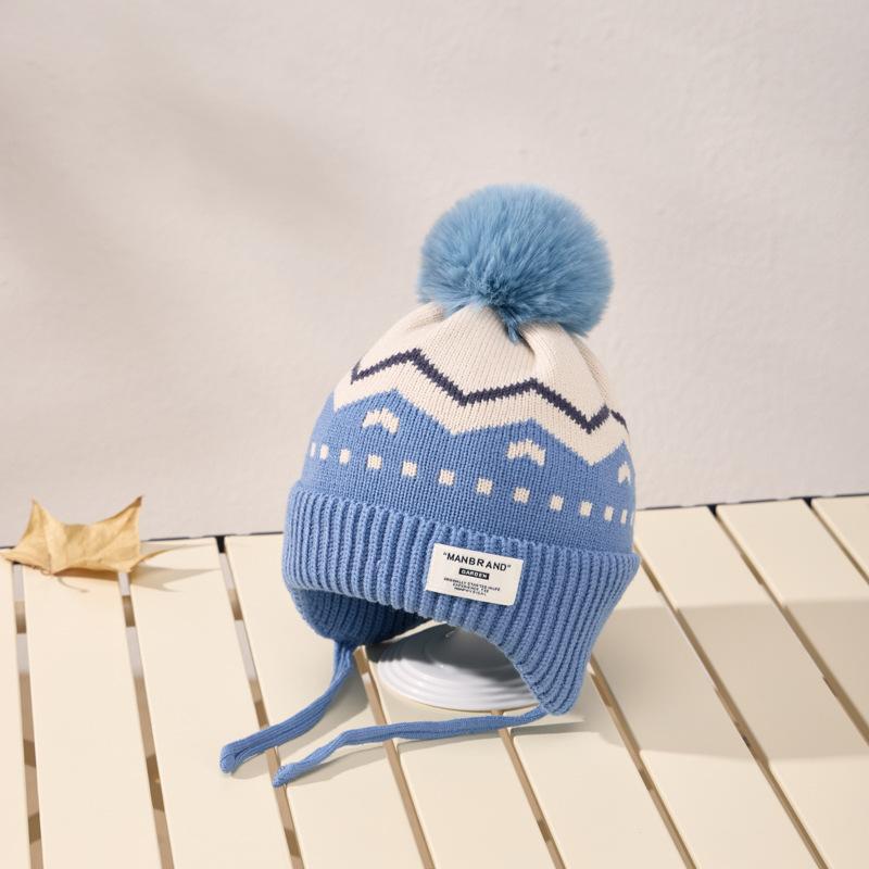 ニット帽 キッズ 子供用 秋冬 防寒 暖かい 毛糸 動物柄 アルファベット かわいい 深グレー ブルー カー..