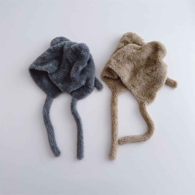ニット帽 キッズ ベビー 女の子 かわいい 猫耳付き 防寒帽子 秋冬 子供用 無地 ボア付き ニット帽子 ブラック グレー ベージュ ホワイト コーヒー