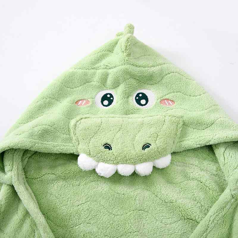 ベビー ポンチョ 男女兼用 キッズ フード付き バスタオル 吸水 速乾 珊瑚フリース バスローブ グリーン..