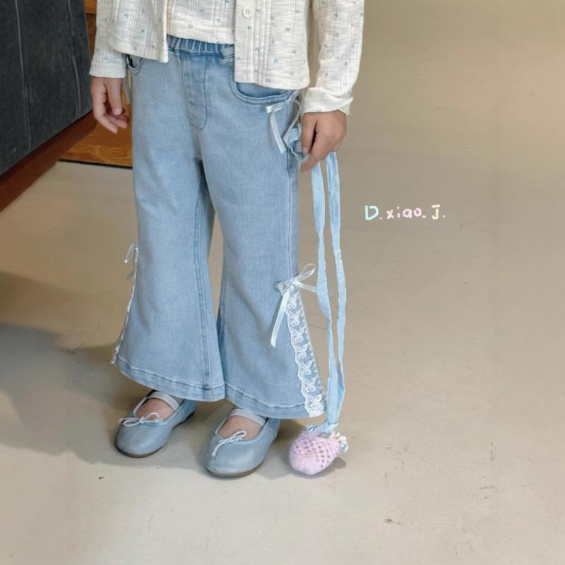 子供服 パンツ 女の子 レース デニム 春物 長ズボン ズボン 高学年 90 100 110 120 130 140 150 センチ..