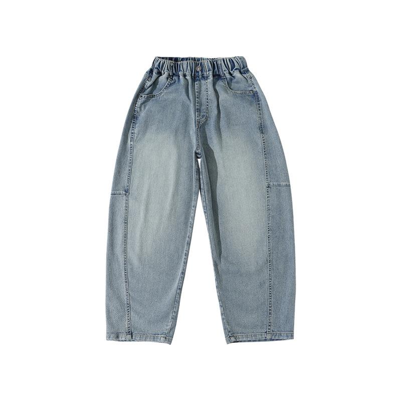 子供服 デニムパンツ 男の子 夏用 薄手 ロングパンツ キッズ ゆったりサイズ カジュアル ズボン 120cm ..