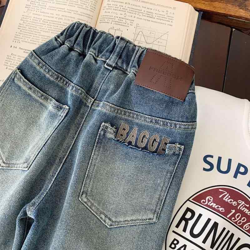 子供服 ジーンズ ボーイズ ストレッチ デニム ロングパンツ 秋 普段着 伸縮性 90 100 110 120 130 140 ..
