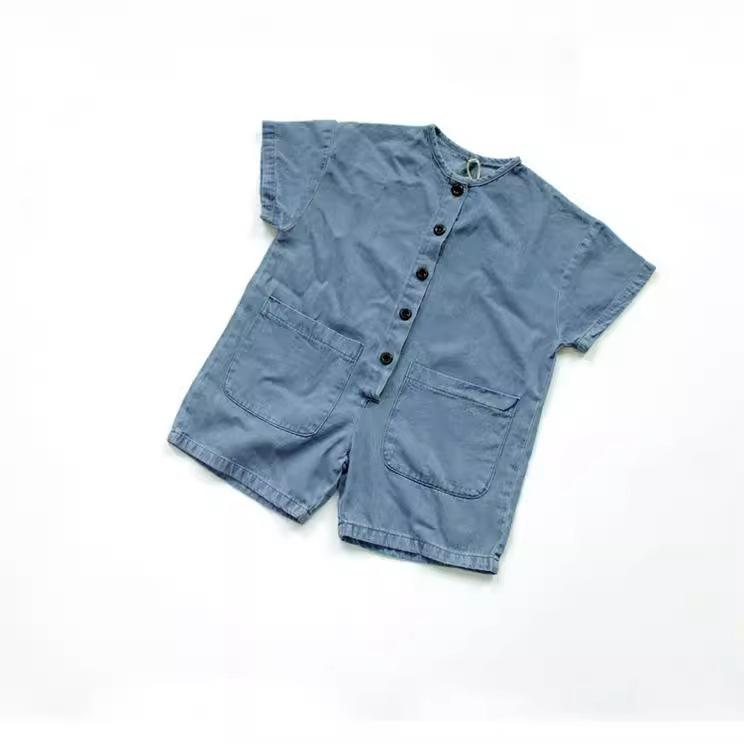 キッズ オーバーオール 女の子 デニム サロペット パンツ 夏 韓国風 子供 半袖 ベビー 連体衣 80cm 90cm 100cm 110cm 120cm 130cm 140cm