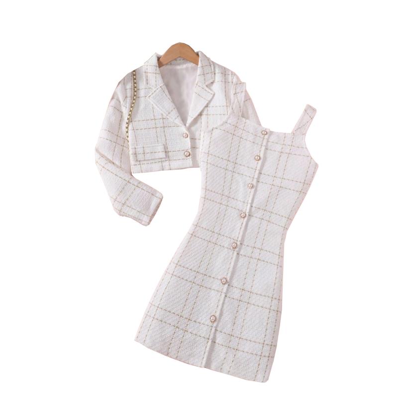 キッズ 女の子 ワンピース 長袖トップス 2点 セットアップ チェック柄 発表会 演奏会 フォーマル かわ..