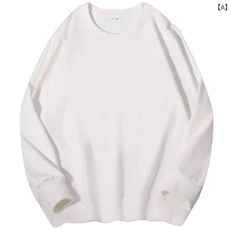 スウェット メンズ レディース 春秋 トップス プルオーバー カットソー トレーナー 長袖 コットン 綿 混紡 裏毛 クルーネック 無地 ゆったり リラックス ...