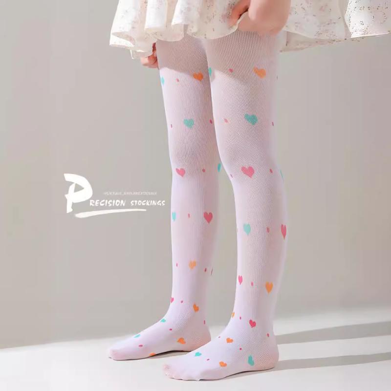 靴下 キッズ 女の子 ストッキング 薄手 メッシュ いちご かわいい 春夏 通気性 ドット 柄 Sサイズ Mサ..