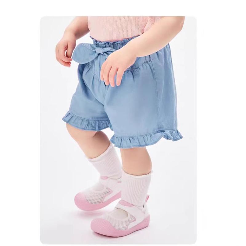 キッズ ショートパンツ 薄手 韓国風 子供服 スカート付きパンツ 女の子 夏服 パンツ 浅藍色 コットン ..