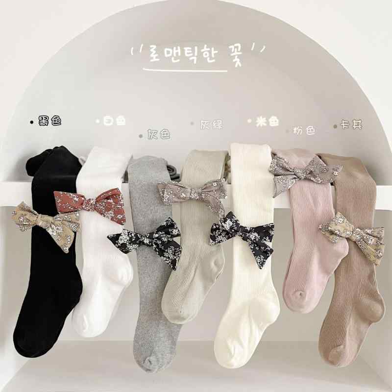 キッズ ベビー用レギンス スパッツ タイツ 春秋 女の子 子供服 綿 縞模様 無地 かわいい 伸縮性 通気性..