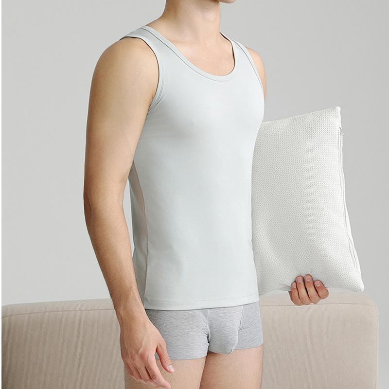 タンクトップ メンズ 男性用 モダール ランニング型 薄手 インナーシャツ スポーツ 運動 部屋着