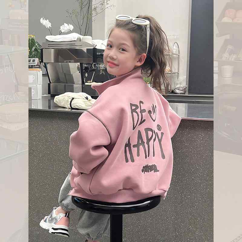 キッズ ジャケット 女の子 高学年 子供服 スプリングコート スタンドカラー 薄手 長袖 アウター トップス 110cm 120cm 130cm 140cm 150cm 160cm 170cm 普段着 হালকা স্প্রিং কোট