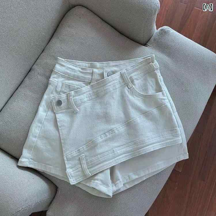 キッズ デニム ショートパンツ スカート付き 女の子 子供服 夏物 高腰 伸縮性 かわ...