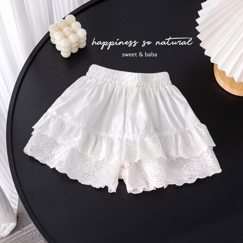 子供服 ショートパンツ 女の子 夏服 パンツ ズボン ベビー服 レース フリル ケーキパンツ スカートパン..