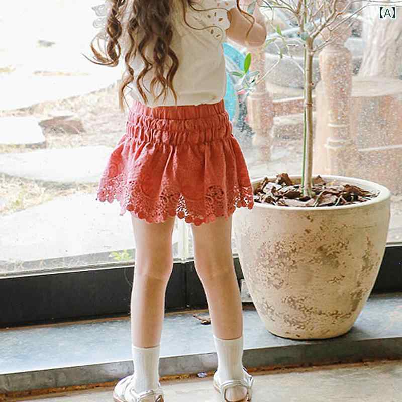 子供服 パンツ スカート 女の子 コットン レース フリル 花柄 ボヘミアン 90cm 100cm 110cm 120cm 130cm 140cm 150cm
