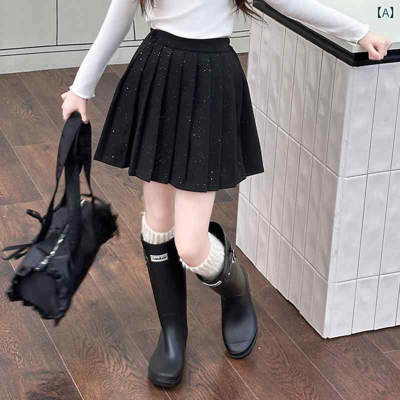 スカート キッズ 女の子 子供服 プリーツスカート ミニスカート スカパン 学院風 ...