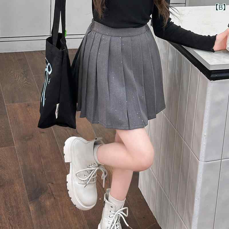 スカート キッズ 女の子 子供服 プリーツスカート ミニスカート スカパン 学院風 ...