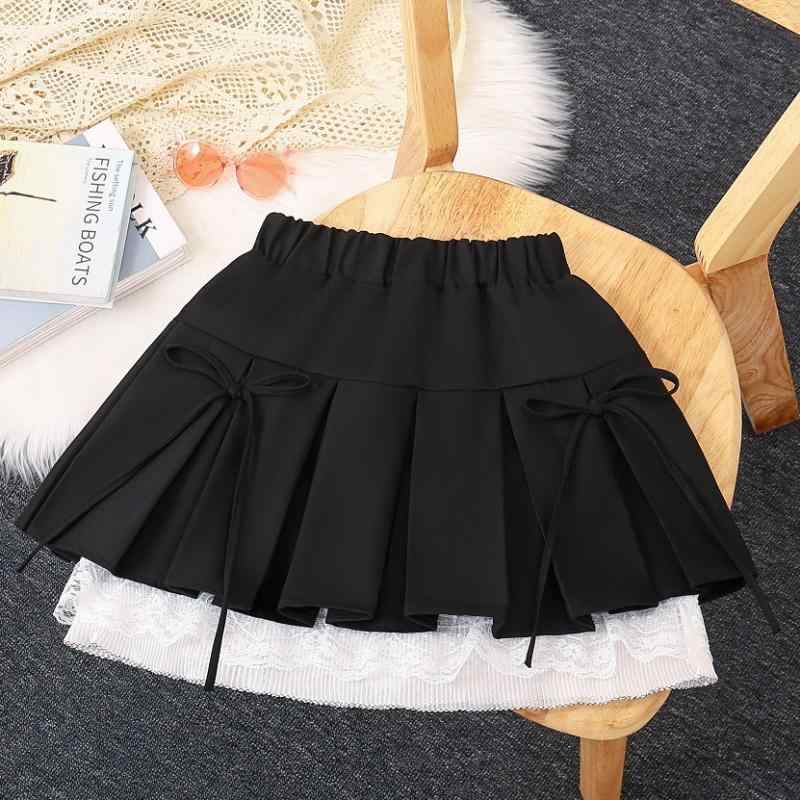 スカート キッズ 女の子 百褶スカート パンツ付き 子供服 膝丈 プリーツスカート モノトーン 100cm 110..