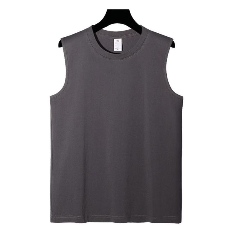 Tシャツ 男性用 ノースリーブ カットソー 綿100% 無地 スポーツ インナー 部屋着 白 黒 グレー 抹茶色 コーヒー色 ワインレッド 墨色 海鴎グレー