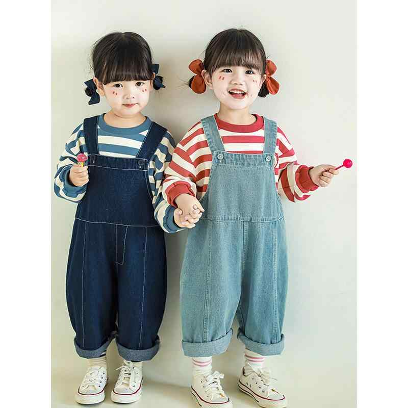 キッズ ベビー サロペット オーバーオール ロングパンツ デニム コットン 80cm 90cm 100cm 110cm 120cm..