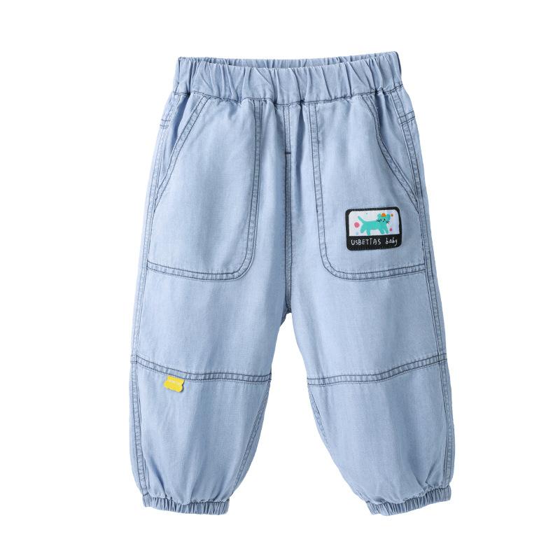 子供服 デニムパンツ 男女兼用 レーヨン 接触冷感 伸縮性 ロングパンツ 薄手 涼しい 中小 детска гради..