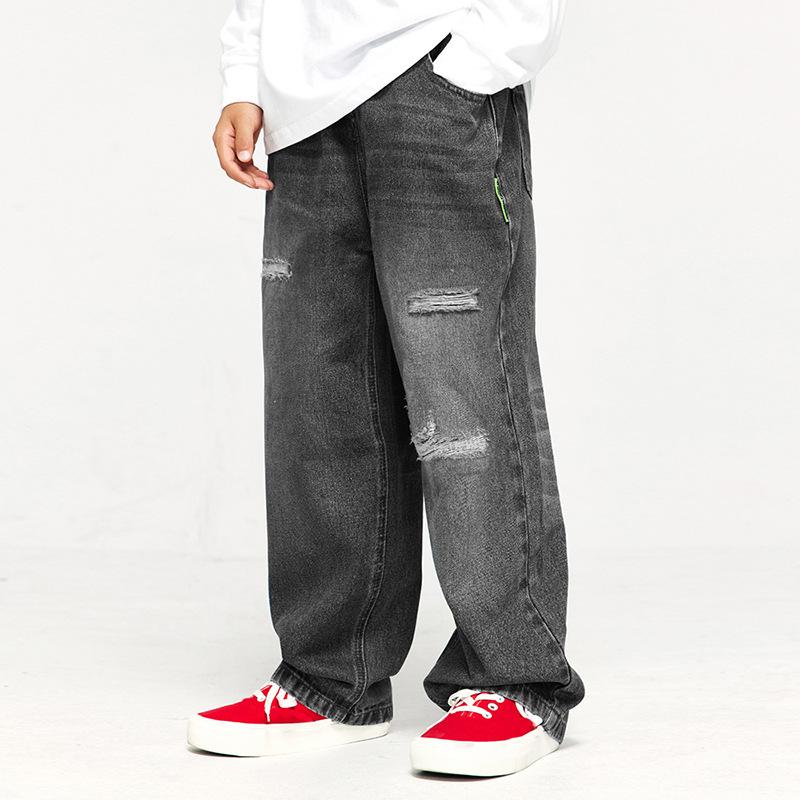 子供服 デニムパンツ ゆったり 男女兼用 ダメージ加工 ロングパンツ 中 толстовка キッズ ボーイズ ガールズ 8歳以上 春秋 薄手 普段着 130 140 150 160 170