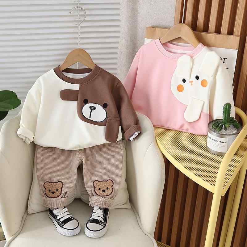 キッズ 春秋 長袖 トレーナー パンツ 上下セット 2点セット ベビー 幼児 男の子 女の子 ボーイズ ガー..