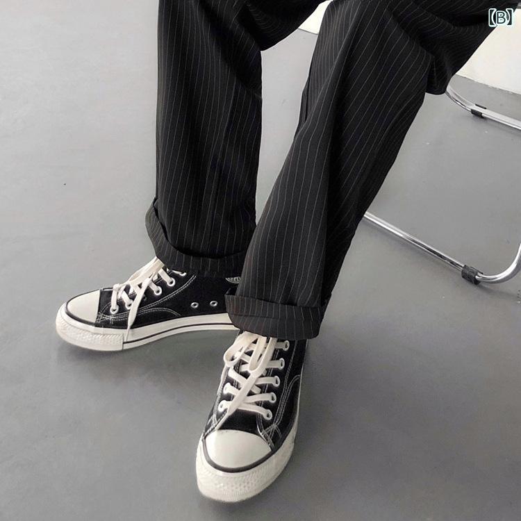 スーツ メンズ ストライプ柄 カジュアルスーツ 春 スプリング テーラードジャケット パンツ 上下セット セットアップ ゆったり ブラック グレー