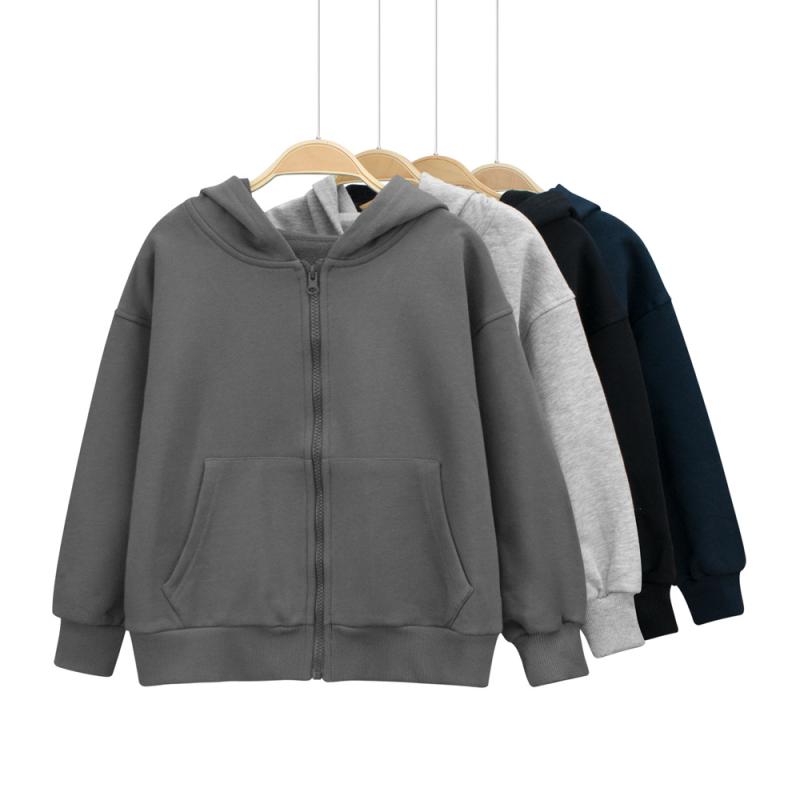 キッズ 服 春秋 ジップアップ パーカー 男の子 女の子 フード付き 無地 ジャケット ジャンパー ブルゾン 120cm 130cm 140cm 150cm 1...