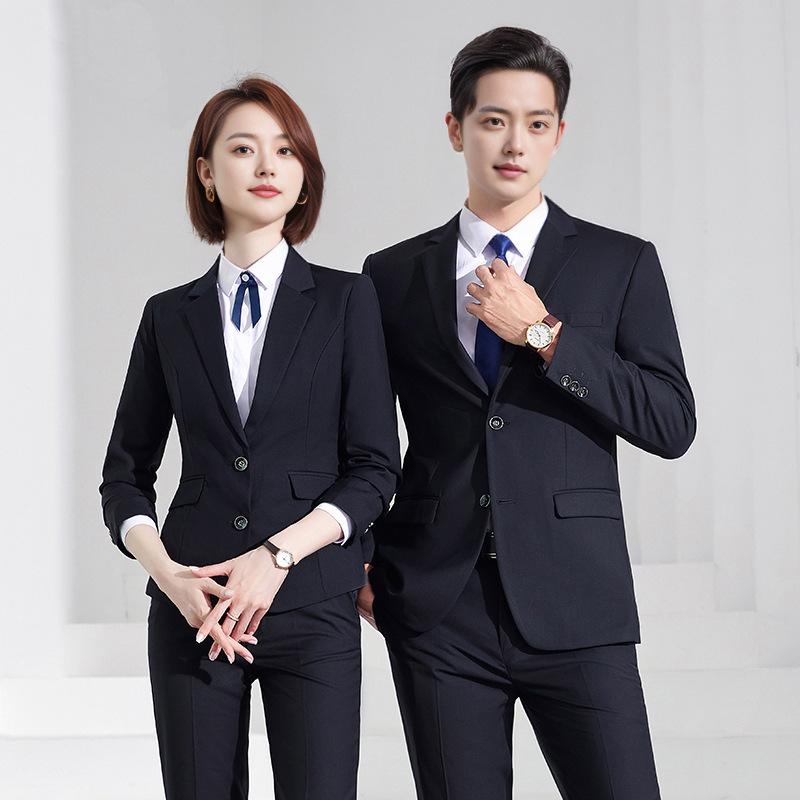 スーツ メンズ レディース ビジネス フォーマル 秋冬 テーラード ジャケット ベスト スラックス スカート パンツ 長袖 シャツ ポリエステル 粘胶纤维 無地
