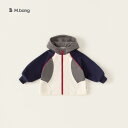 キッズ アウター 秋冬 韓国風 配色 ジップアップ パーカー 女の子 子供 3歳 4歳 5歳 6歳 7歳 8歳 100cm 110cm 120cm 130cm ...