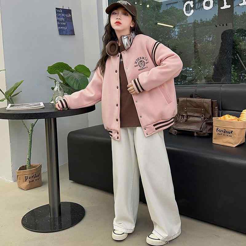 子供服 カーディガン 女の子 秋冬 中綿入り ジャケット ジャンパー アウター 学院風 カジュアル 長袖 防寒 紺色 ピンク