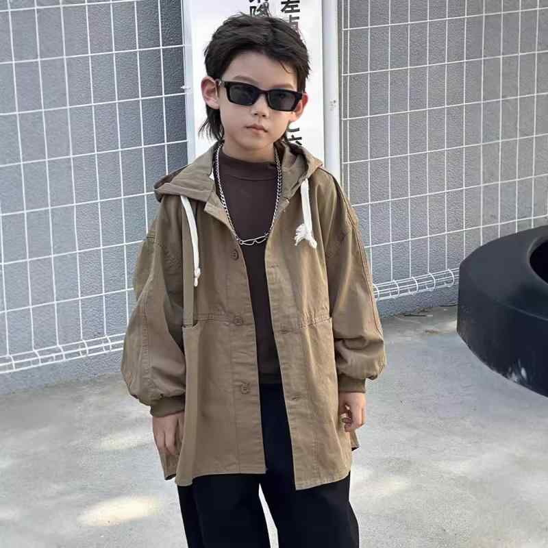 子供服 ジャケット 男女兼用 春秋 中厚手 無地 ミドル丈 コットン 長袖 カジュアル 韓国風 子供 キッズ ベビー 男の子 女の子 90cm 100cm 110cm 120cm 130cm 140cm 150cm