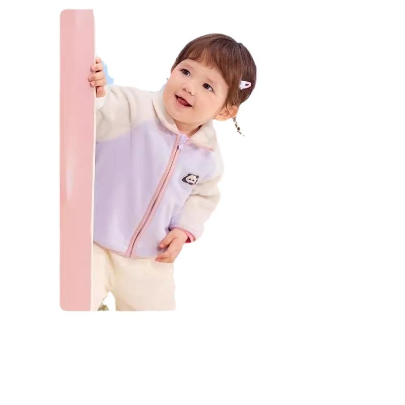 子供服 アウター ベビー服 男女兼用 フリース ジャケット 厚手 幼児 立襟 長袖 トップス スポーツ カジュアル かわいい 秋冬 ピンク系