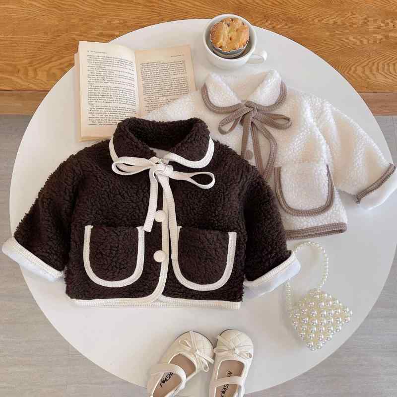 ベビー服 ボアジャケット 男女兼用 防寒 アウター 冬 新生児 幼児 かわいい 襟付き 厚手 あったか コート 綿 秋冬 73CM 80cm 90cm 100c...