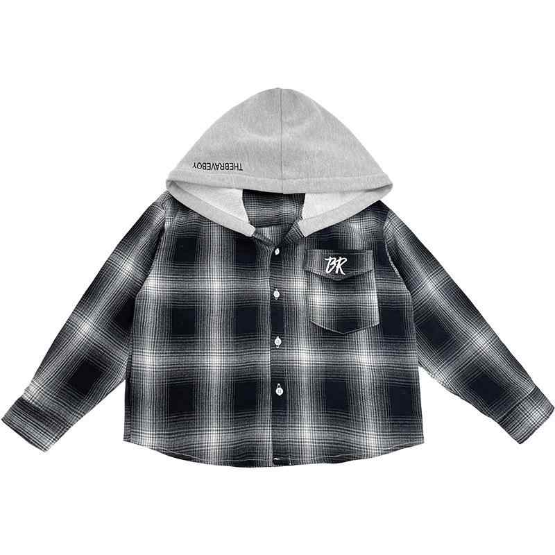 子供服 アウター キッズ 男の子 格子柄 ジャケット 春秋 長袖 パーカー ボーイズ おしゃれ かわいい 普段着 通学着 綿混紡 110cm 120cm 130...